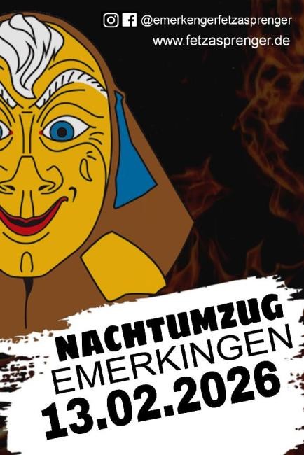 Flyer Nachtumzug Emerkingen am 13.02.2026 Flyer Nachtumzug Emerkingen am 13.02.2026