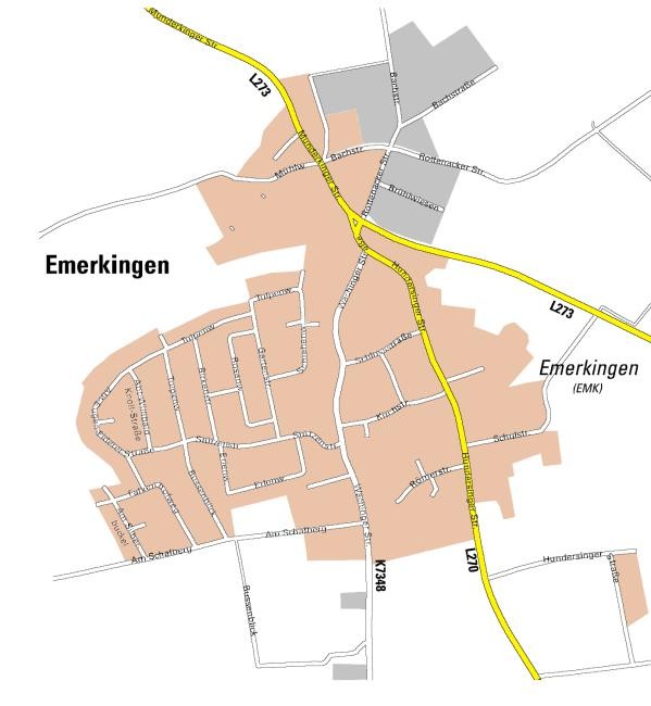 Ortsplan von Emerkingen