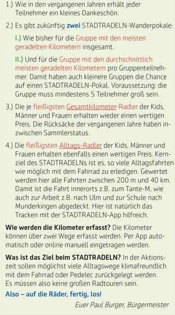 Text über das Stadtradeln
