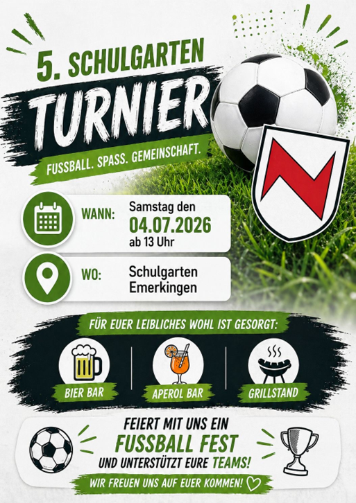 Flyer Einladung Schulgarten-Turnier